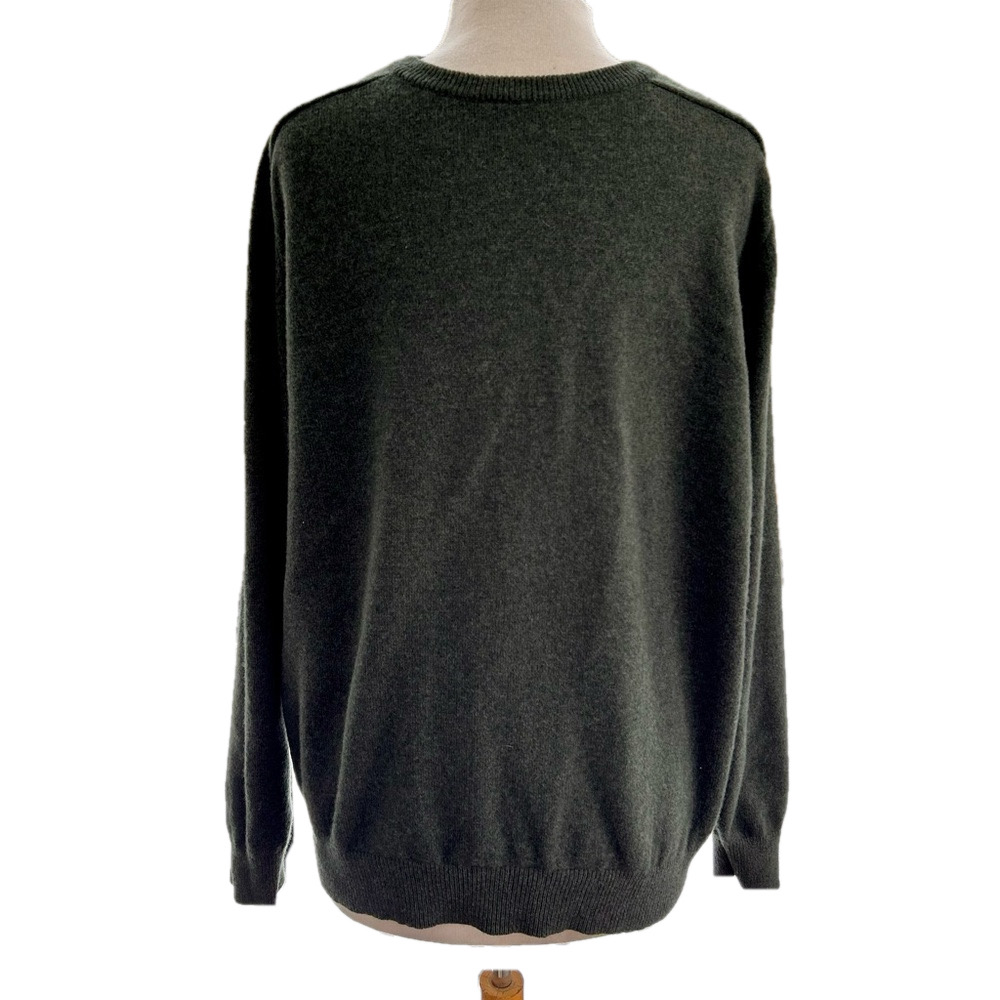 L.L. Bean Lambswool Hunter Green Size XL  Sweater Crew Neck Machine Washable